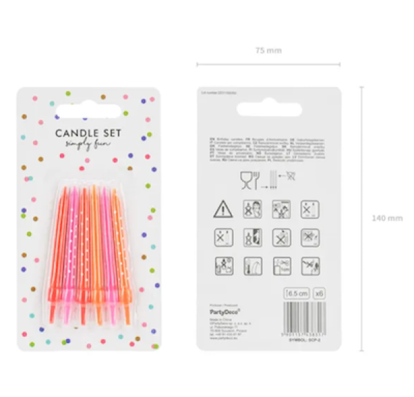 Geburtstagskerzen BUNT von PartyDeco